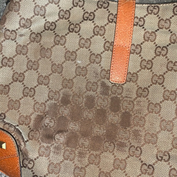 GUCCI Canvas Logo Hobo Purse DAMAGED AS IS - Picture 5 of 8